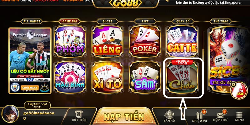 Giới thiệu bài Chắn tại cổng game Go88